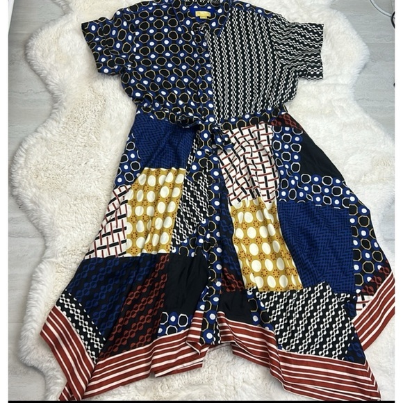 Maeve by Anthropologie Contrast Midi Shirt Dress Size XL - Picture 7 of 15